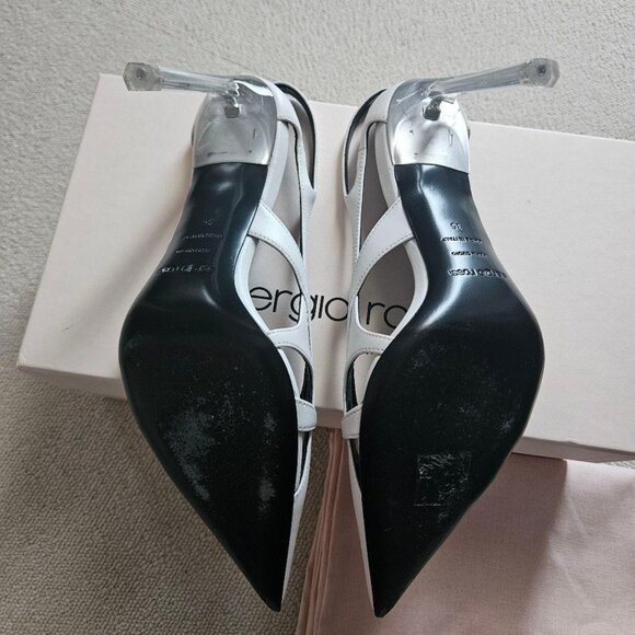 Sergio Rossi White Pumps - Twisted Cutout Design - Picture 5 of 9